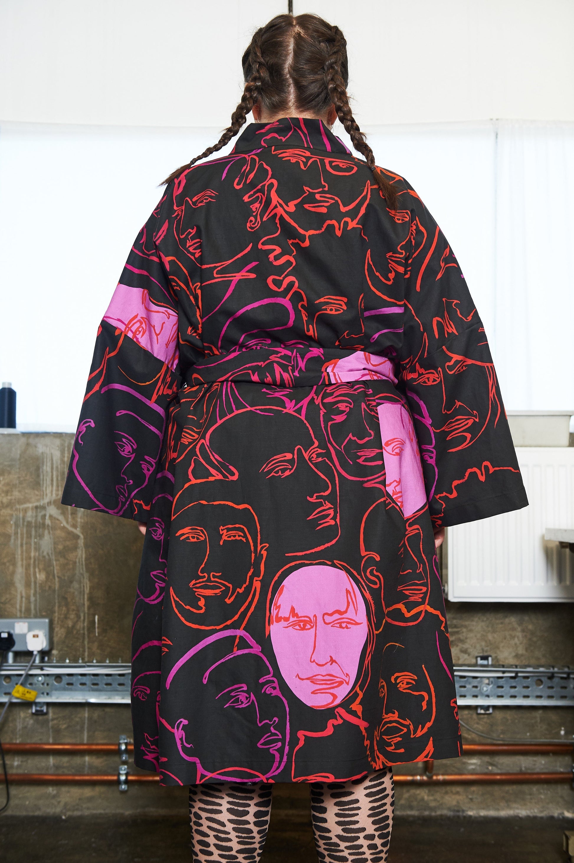 Magenta Robe in Organic Cotton / Hemp - SAMPLE by Gungho London - Bare Fashion