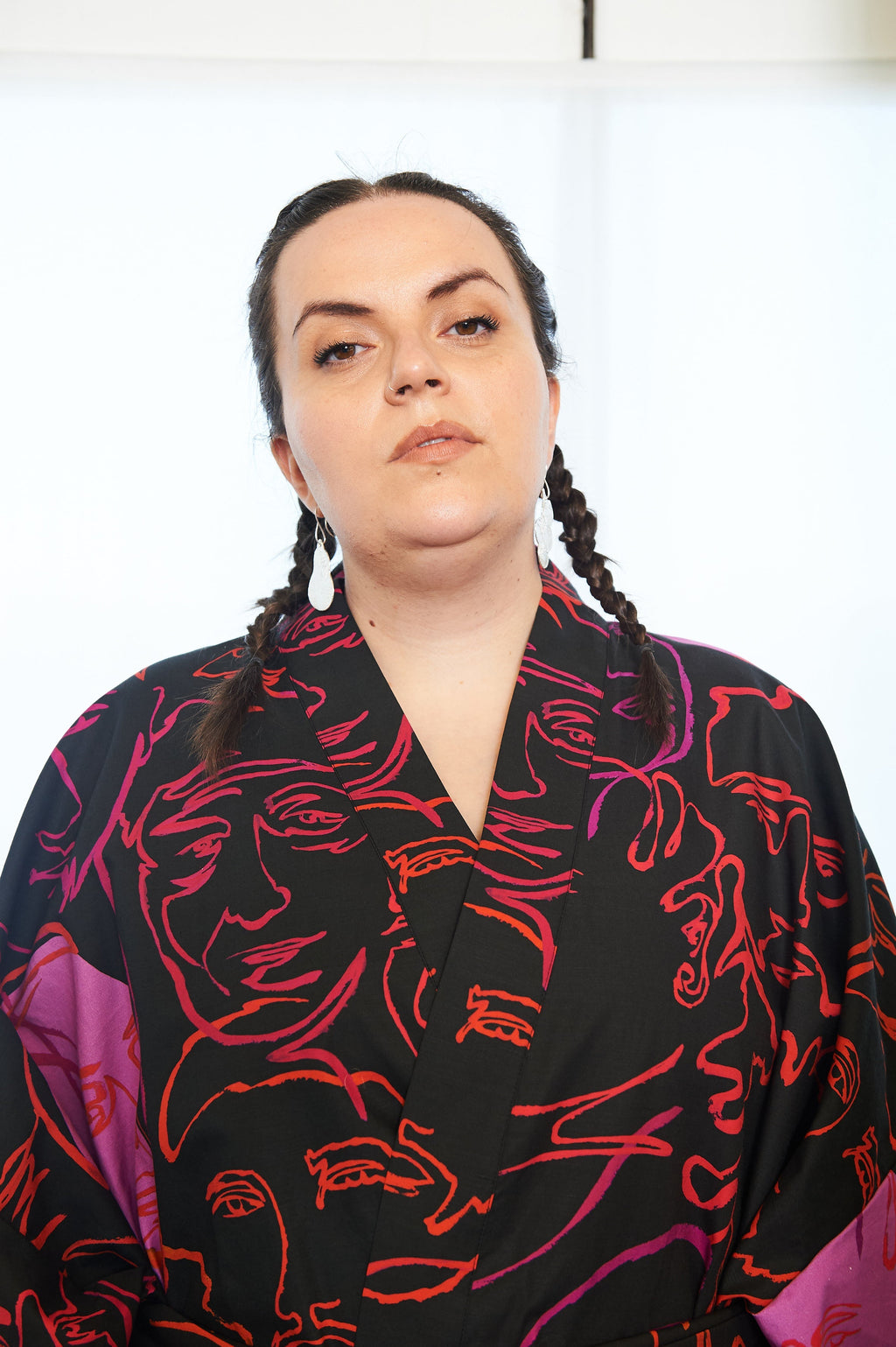 Magenta Robe in Organic Cotton / Hemp - SAMPLE by Gungho London - Bare Fashion