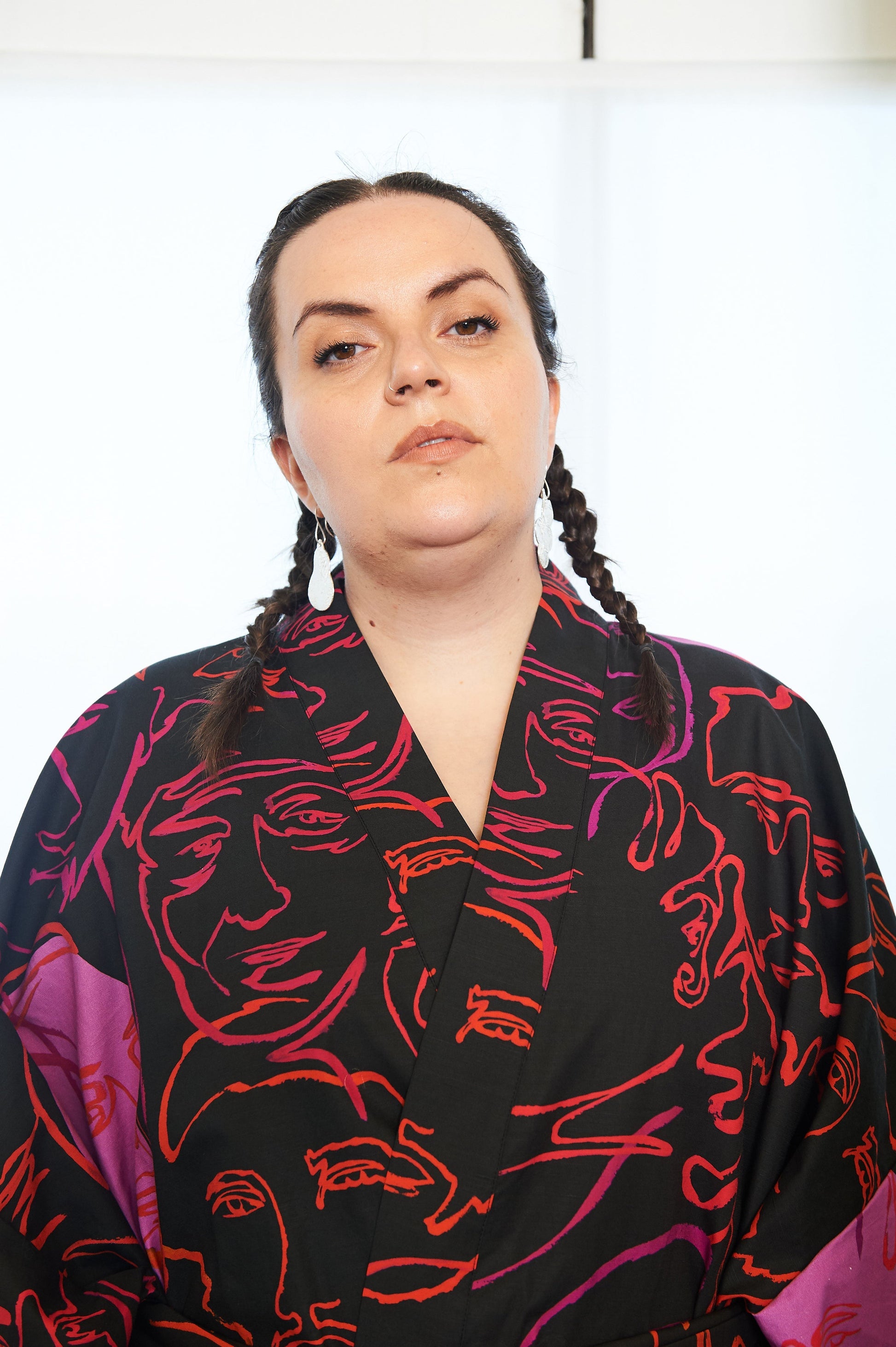 Magenta Robe in Organic Cotton / Hemp - SAMPLE by Gungho London - Bare Fashion