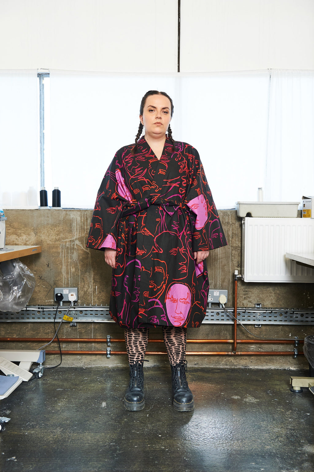 Magenta Robe in Organic Cotton / Hemp - SAMPLE by Gungho London - Bare Fashion