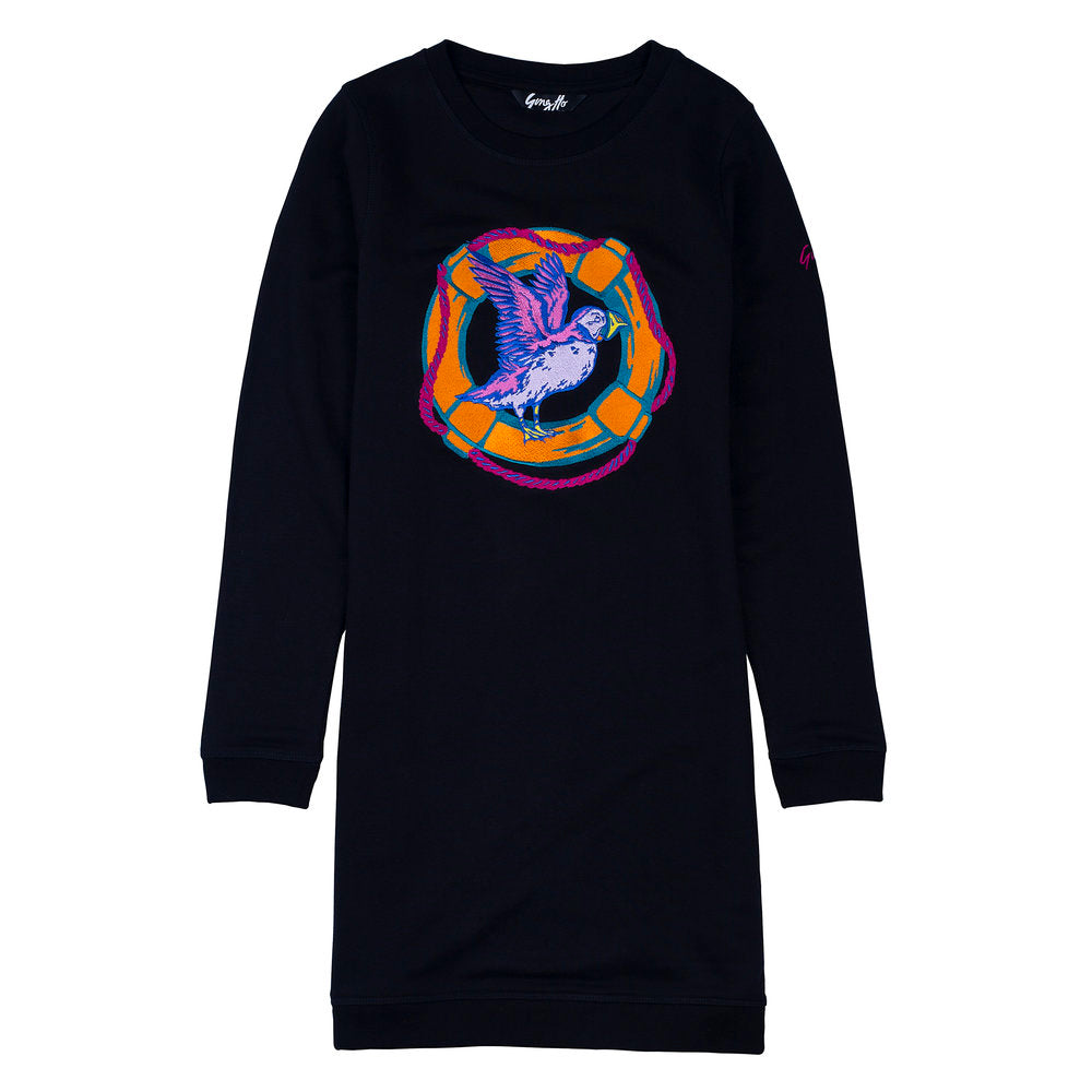 Puffin Lifesaver Embroidered Sweatshirt Dress SAMPLE by Gungho London - Bare Fashion
