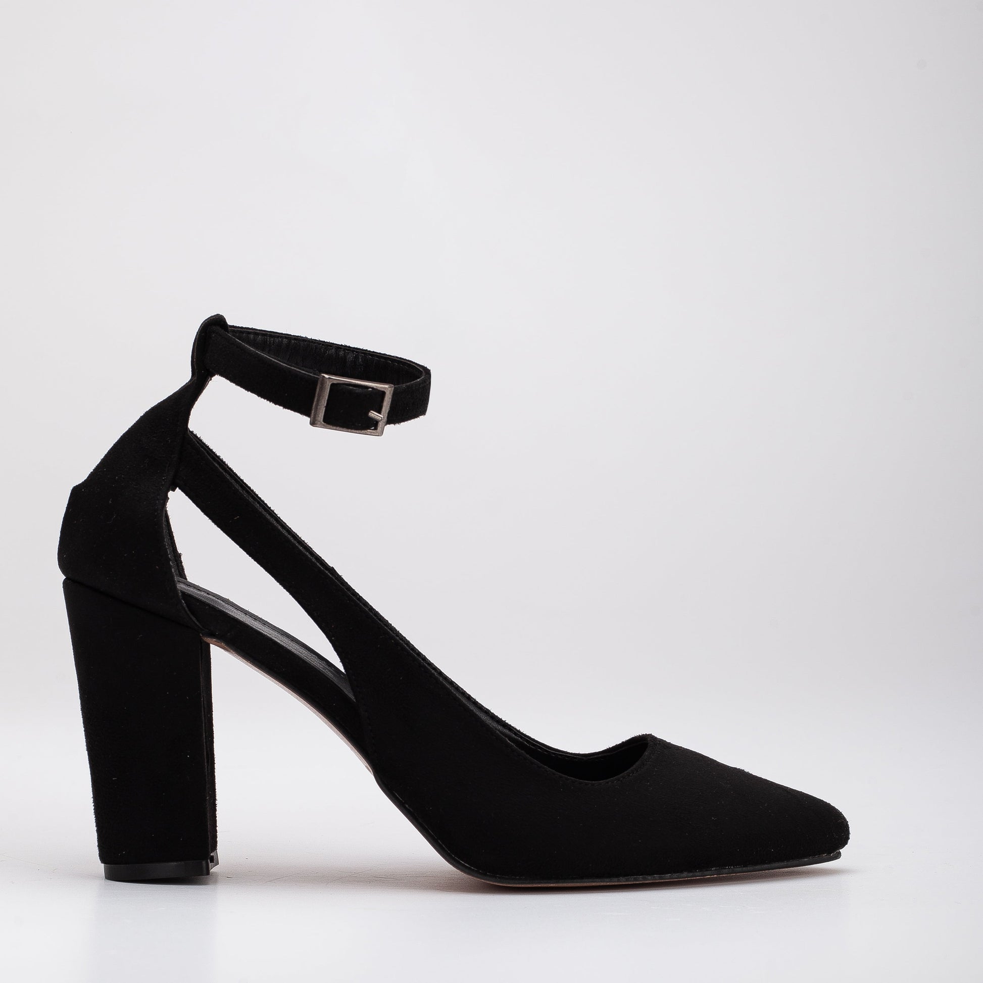 Colette - Black Suede Block Heels by Prologue Shoes - Bare Fashion