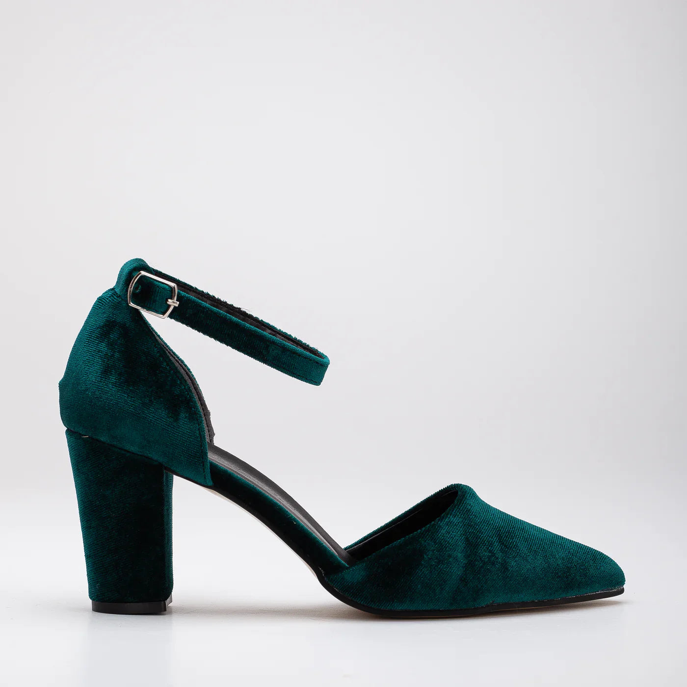Agnes - Green Velvet Heels by Prologue Shoes - Bare Fashion