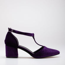 Load image into Gallery viewer, Anicette - Purple Velvet Heels by Prologue Shoes - Bare Fashion
