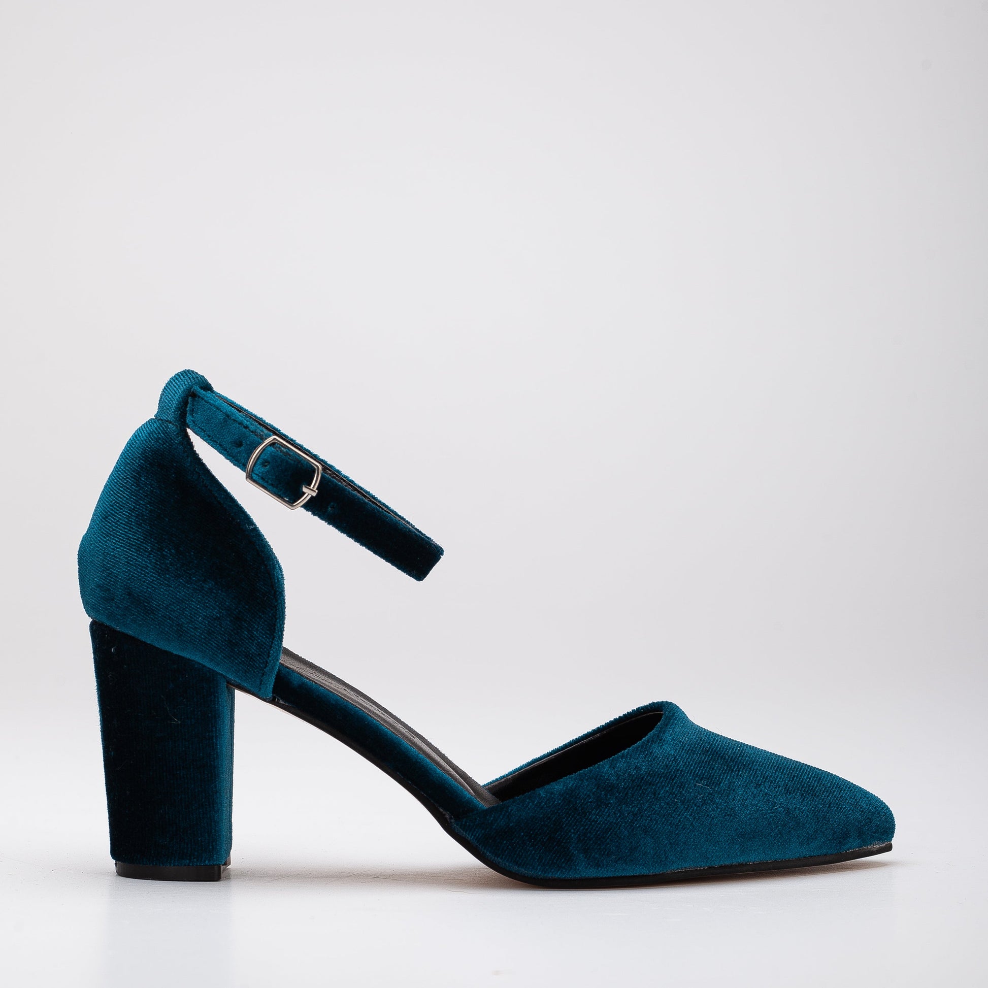 Gisele - Blue Velvet Shoes by Prologue Shoes - Bare Fashion