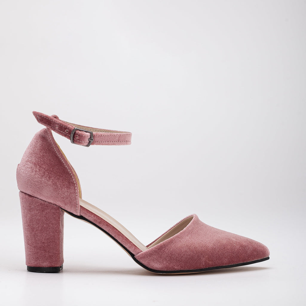 Gisele - Royal Rose Velvet Shoes by Prologue Shoes - Bare Fashion