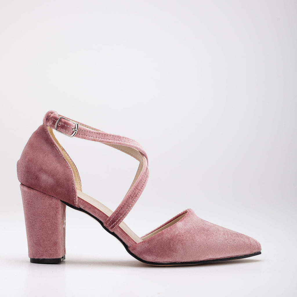 Sina - Royal Rose Velvet Bridal Shoes by Prologue Shoes - Bare Fashion