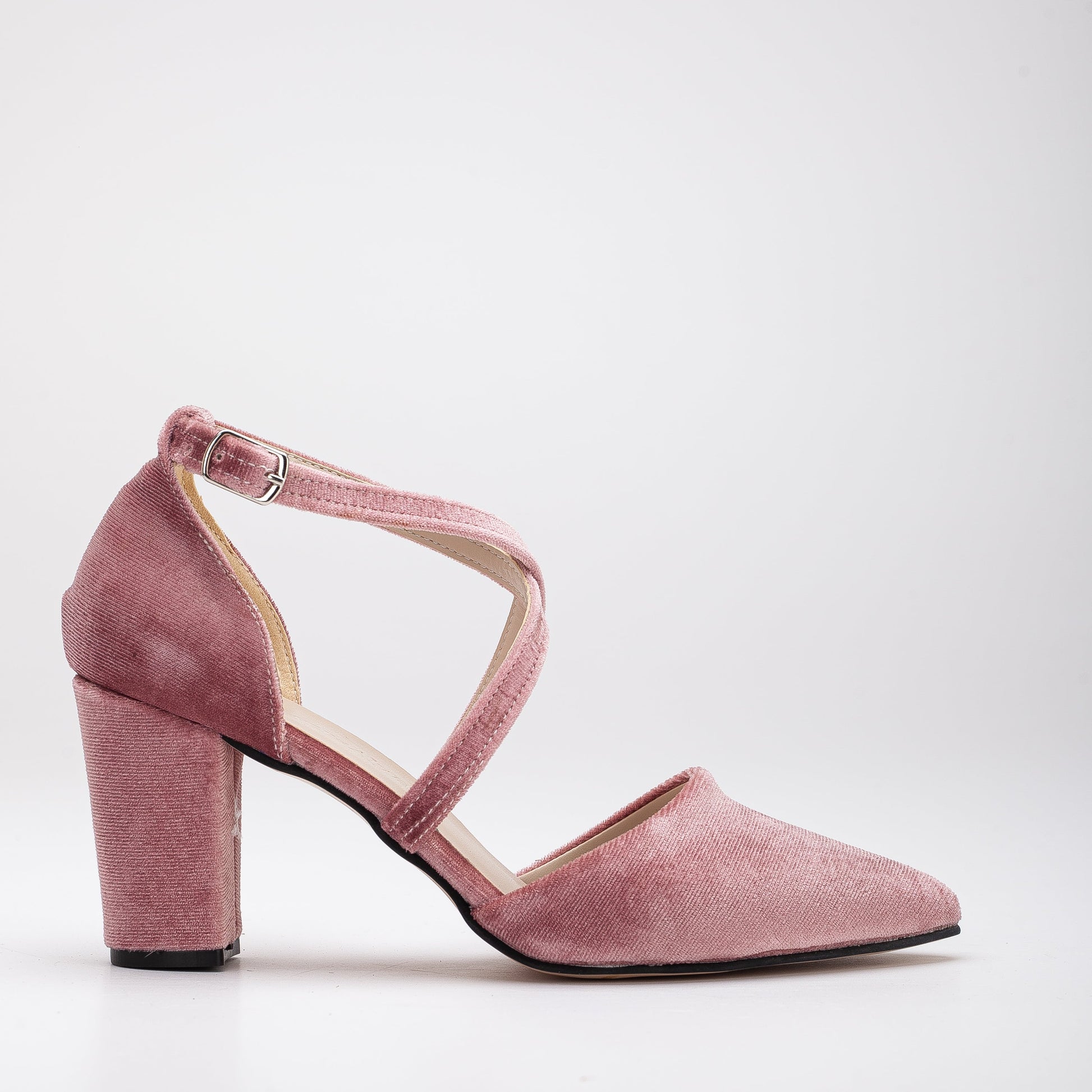 Sina - Royal Rose Velvet Bridal Shoes by Prologue Shoes - Bare Fashion
