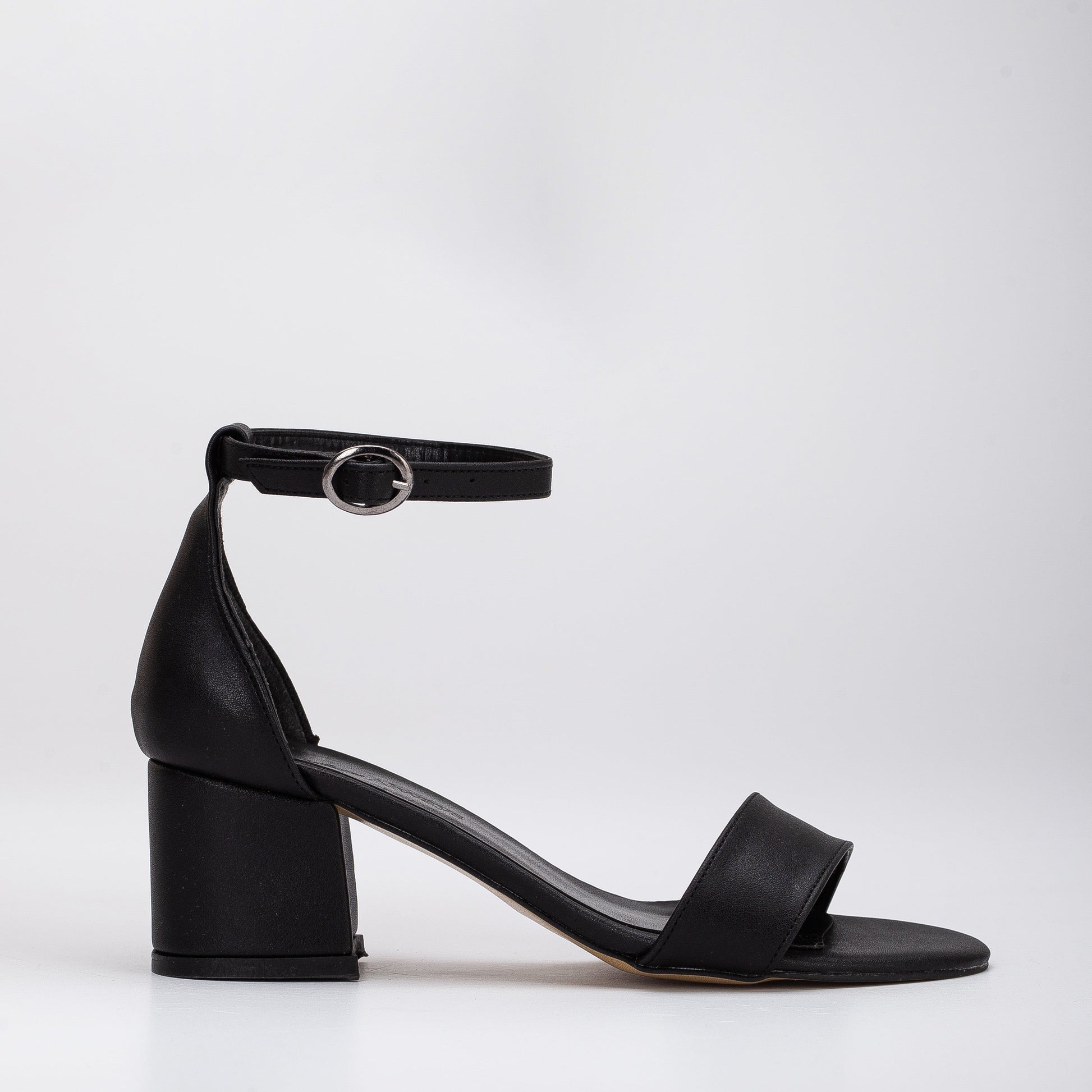 Iva - Black Low Heel Sandals by Prologue Shoes - Bare Fashion