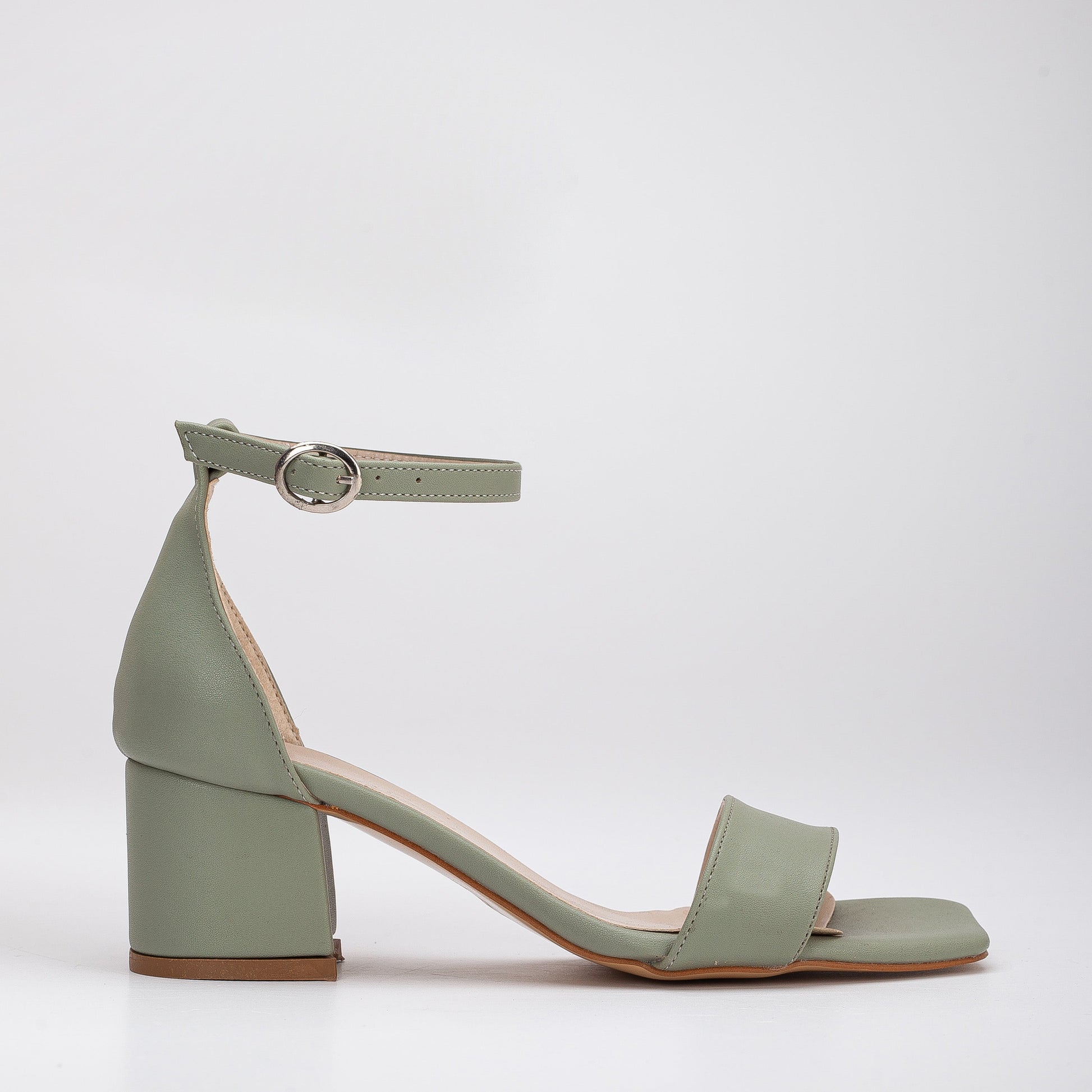 Iva - Sage Green Low Heel by Prologue Shoes - Bare Fashion