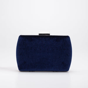 Francisca - Blue Velvet Clutch by Prologue Shoes - Bare Fashion