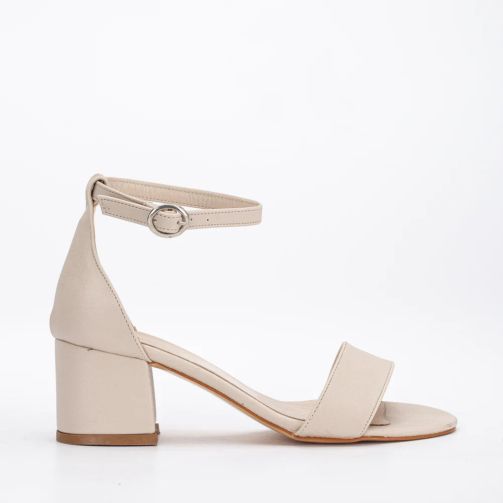 Ella - Champagne Low Heels by Prologue Shoes - Bare Fashion