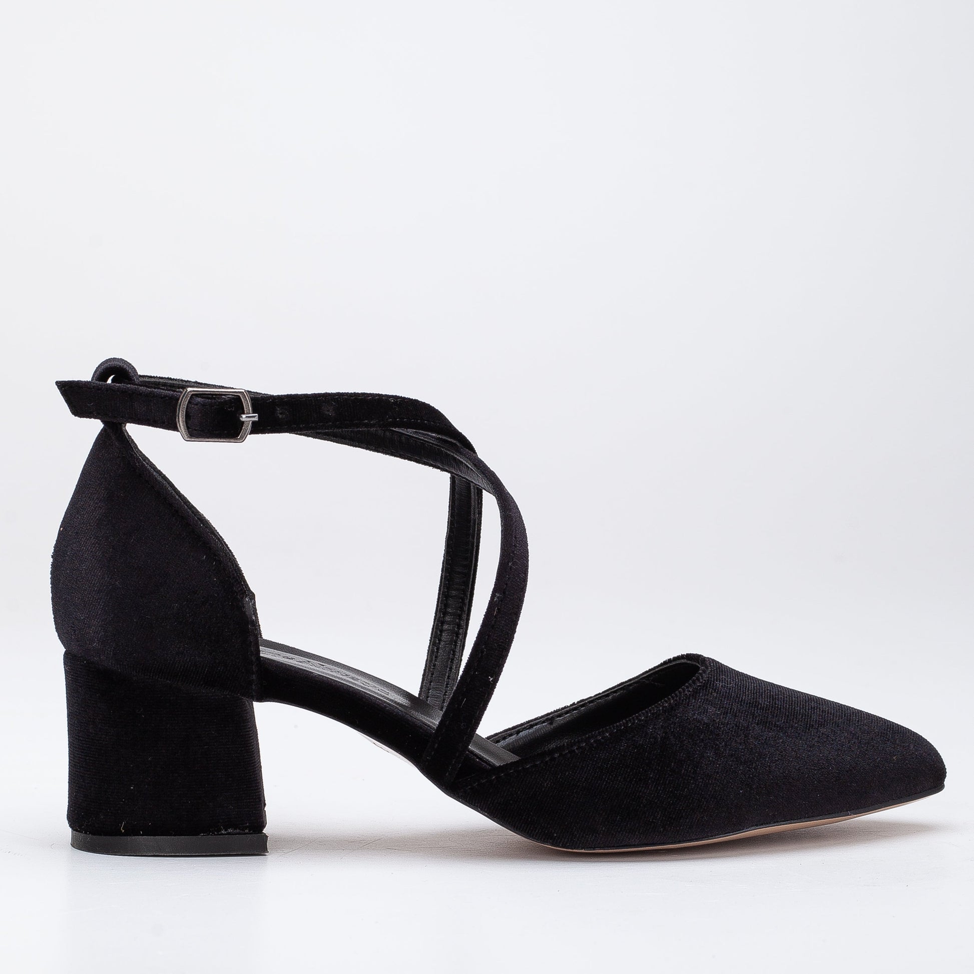 Dolly - Black Velvet Heels by Prologue Shoes - Bare Fashion