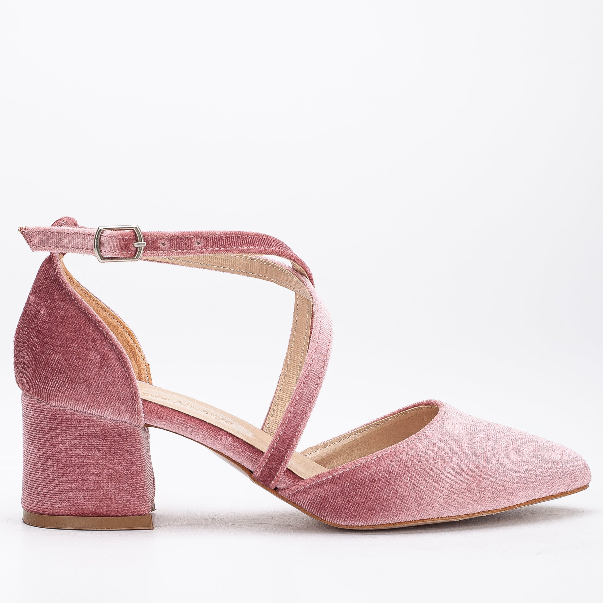 Dolly - Rose Velvet Shoes by Prologue Shoes - Bare Fashion
