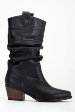 Load image into Gallery viewer, Bonnie - Black Slouch Western Boots by Prologue Shoes - Bare Fashion
