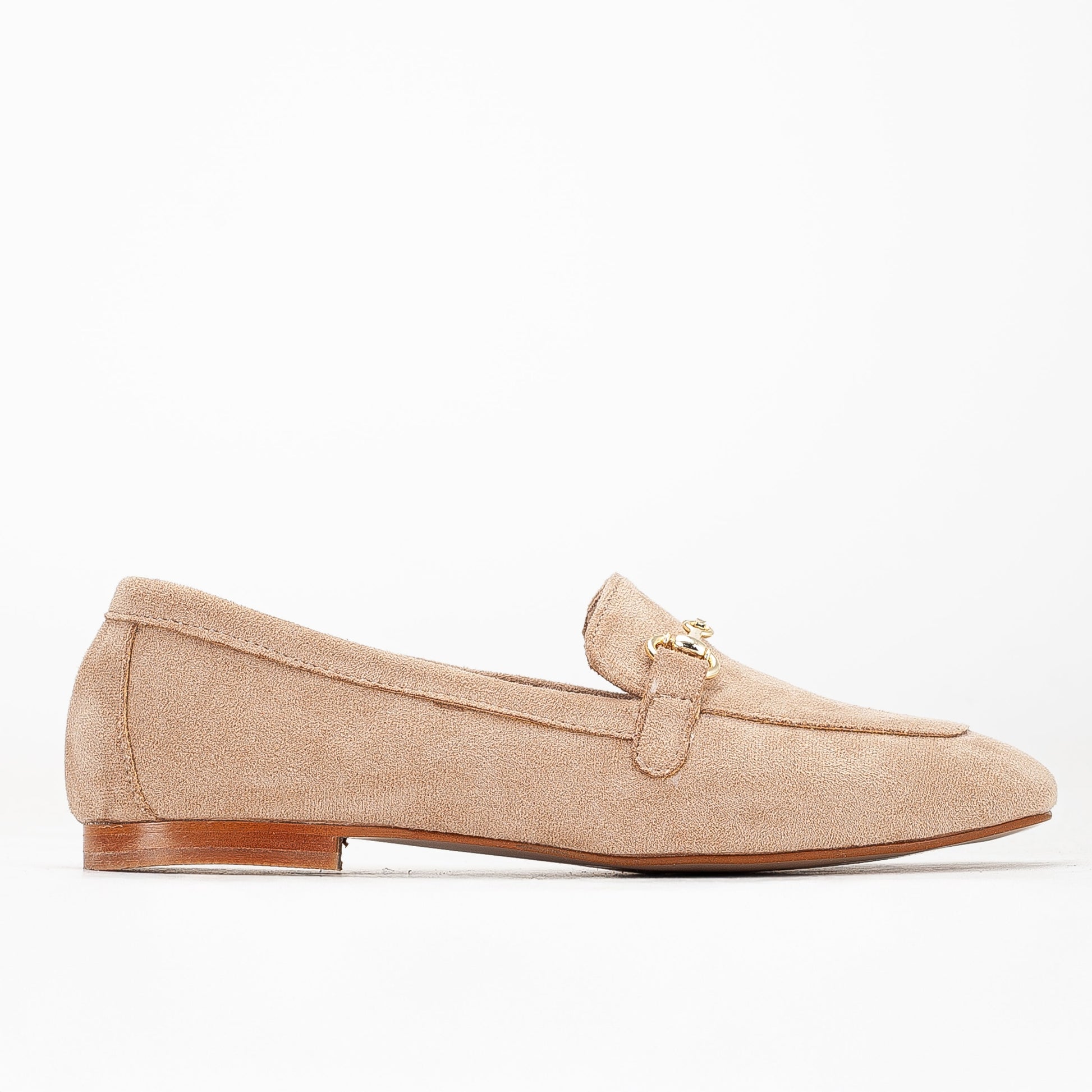 Olly - Dark Beige Suede Horsebit Loafers by Prologue Shoes - Bare Fashion