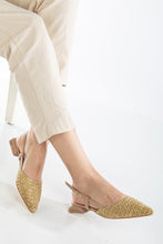 Load image into Gallery viewer, Riley - Beige Woven Slingback Flats by Prologue Shoes - Bare Fashion
