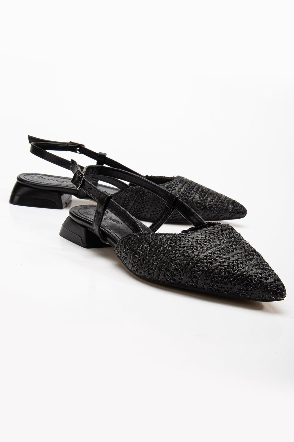 Riley - Black Woven Slingback Flats by Prologue Shoes - Bare Fashion