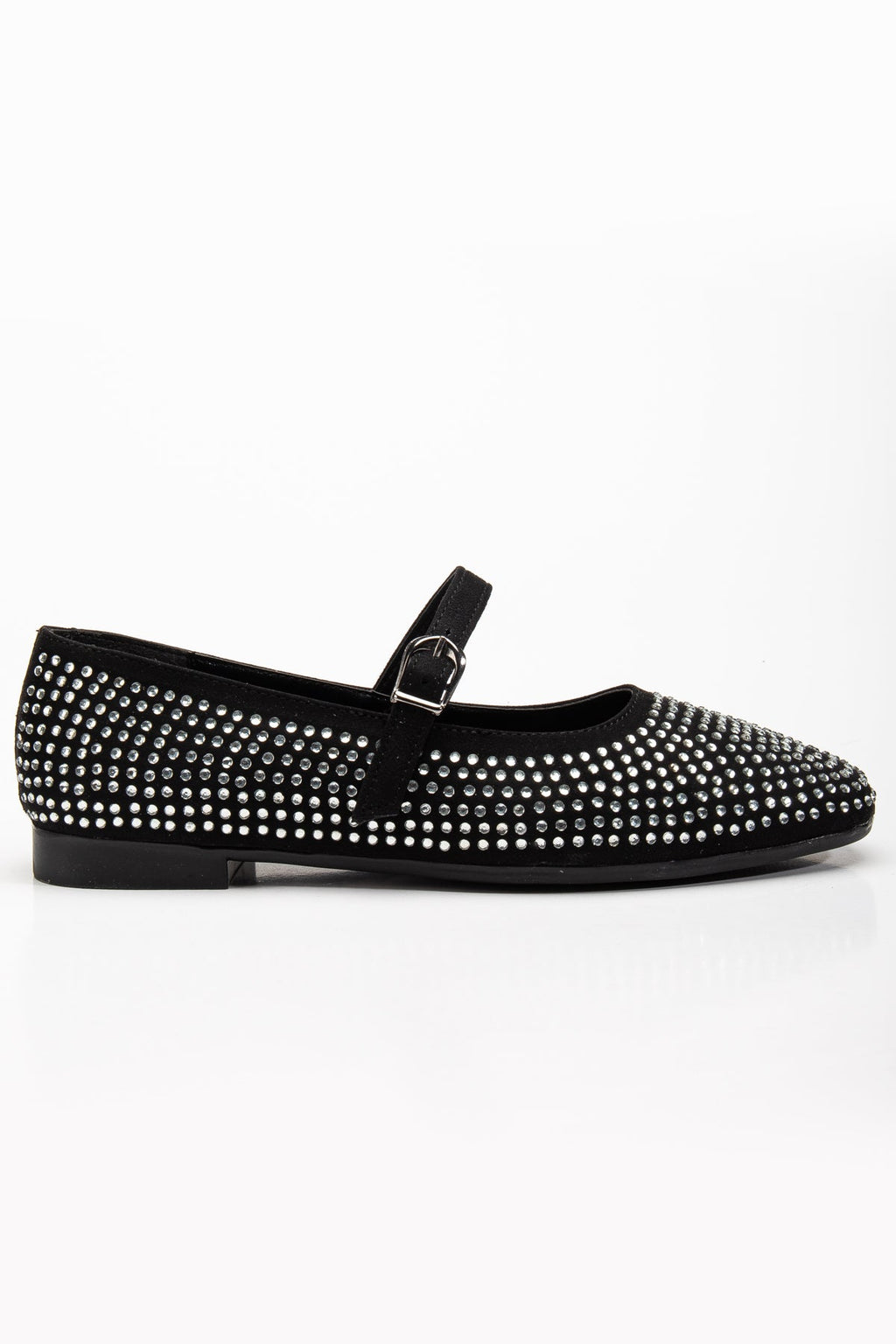 Emilie - Studded Mini Crystal Mary Jane Flats by Prologue Shoes - Bare Fashion