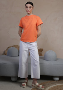 Orange Relaxed T-Shirt by Fika - Bare Fashion