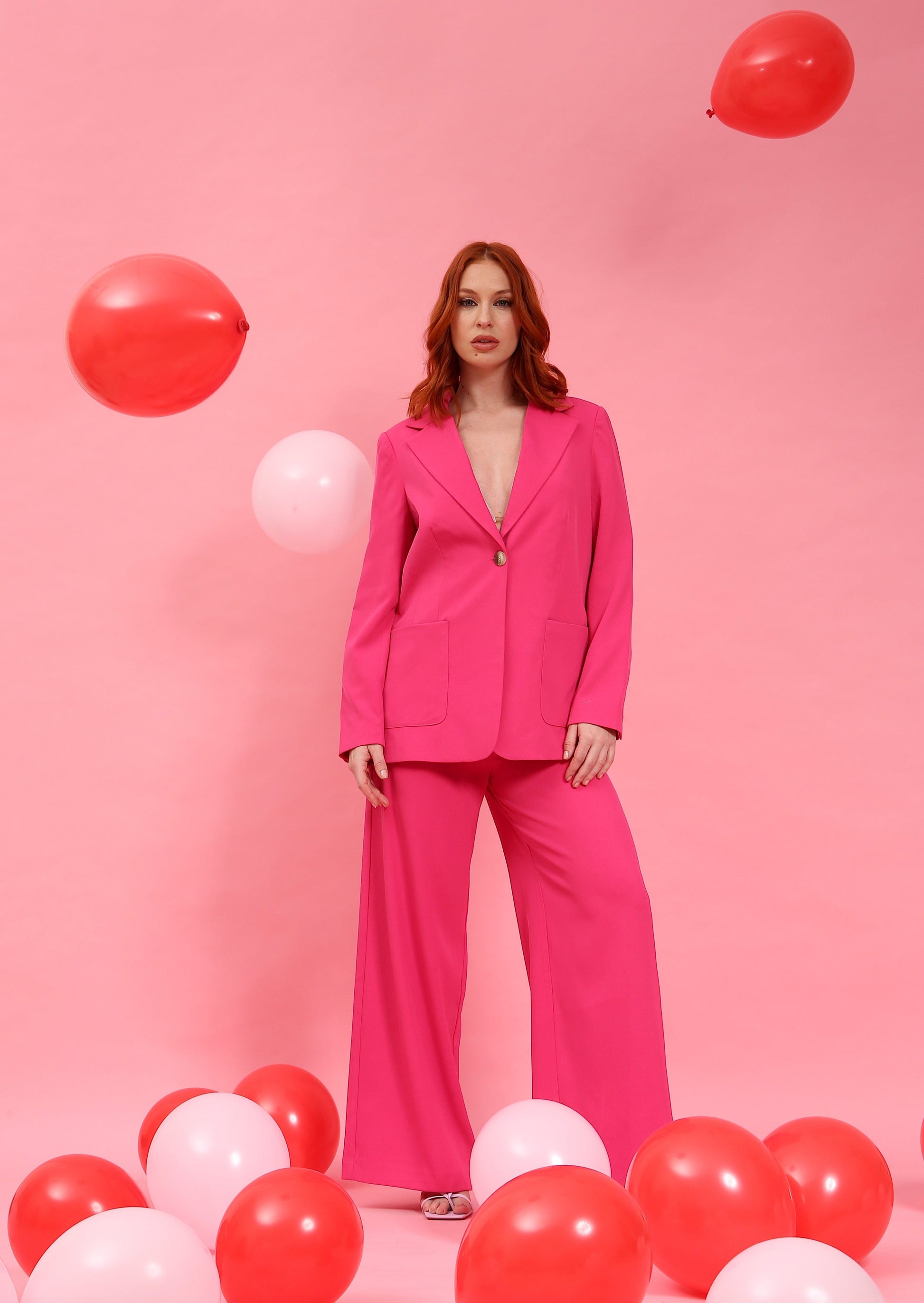 Pink Relaxed Blazer by Fika - Bare Fashion