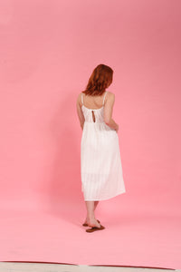 White Broderie Midi Dress by Fika - Bare Fashion