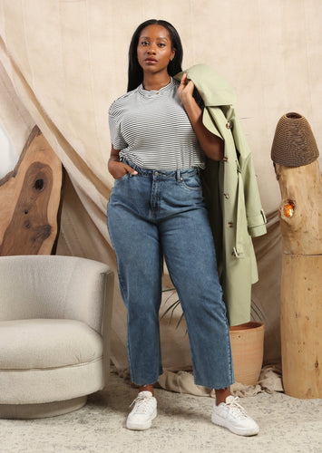 Relaxed Tapered Mom Jeans by Fika - Bare Fashion