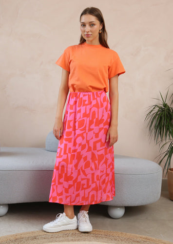 Orange Relaxed T-Shirt by Fika - Bare Fashion