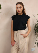 Load image into Gallery viewer, Black Relaxed Sleeveless Top by Fika - Bare Fashion
