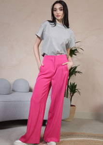 Pink Wide Leg Trouser by Fika - Bare Fashion