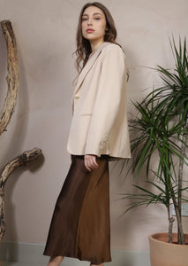 Neutral Relaxed Blazer by Fika - Bare Fashion