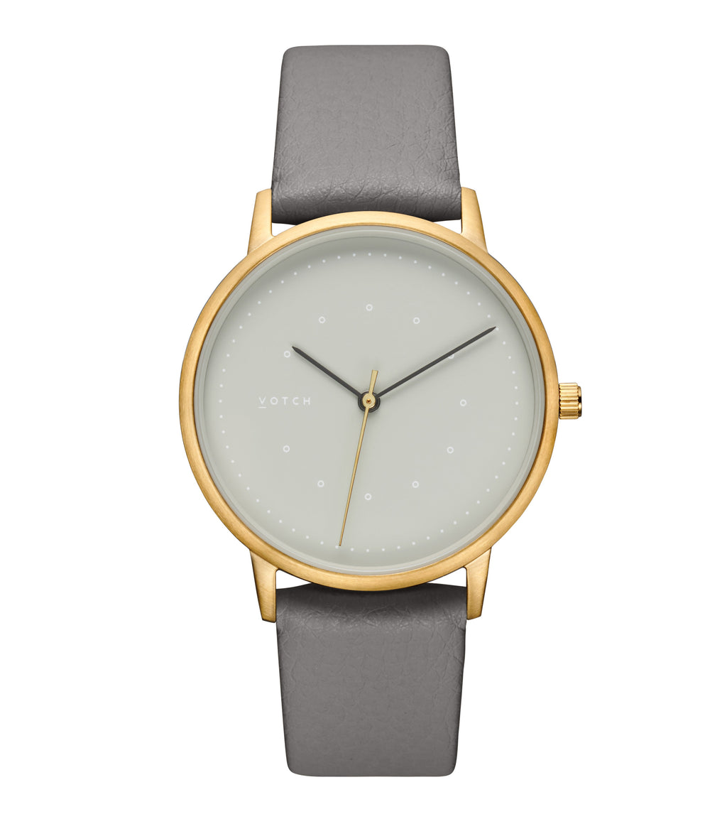 Gold and Slate Grey with Grey Watch | Lyka by Votch - Bare Fashion