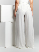 Load image into Gallery viewer, Ivory Pleated Wide Leg Trouser by InFlair - Bare Fashion
