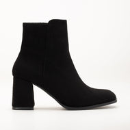 Nadine - Black Suede Ankle Boots by Prologue Shoes - Bare Fashion