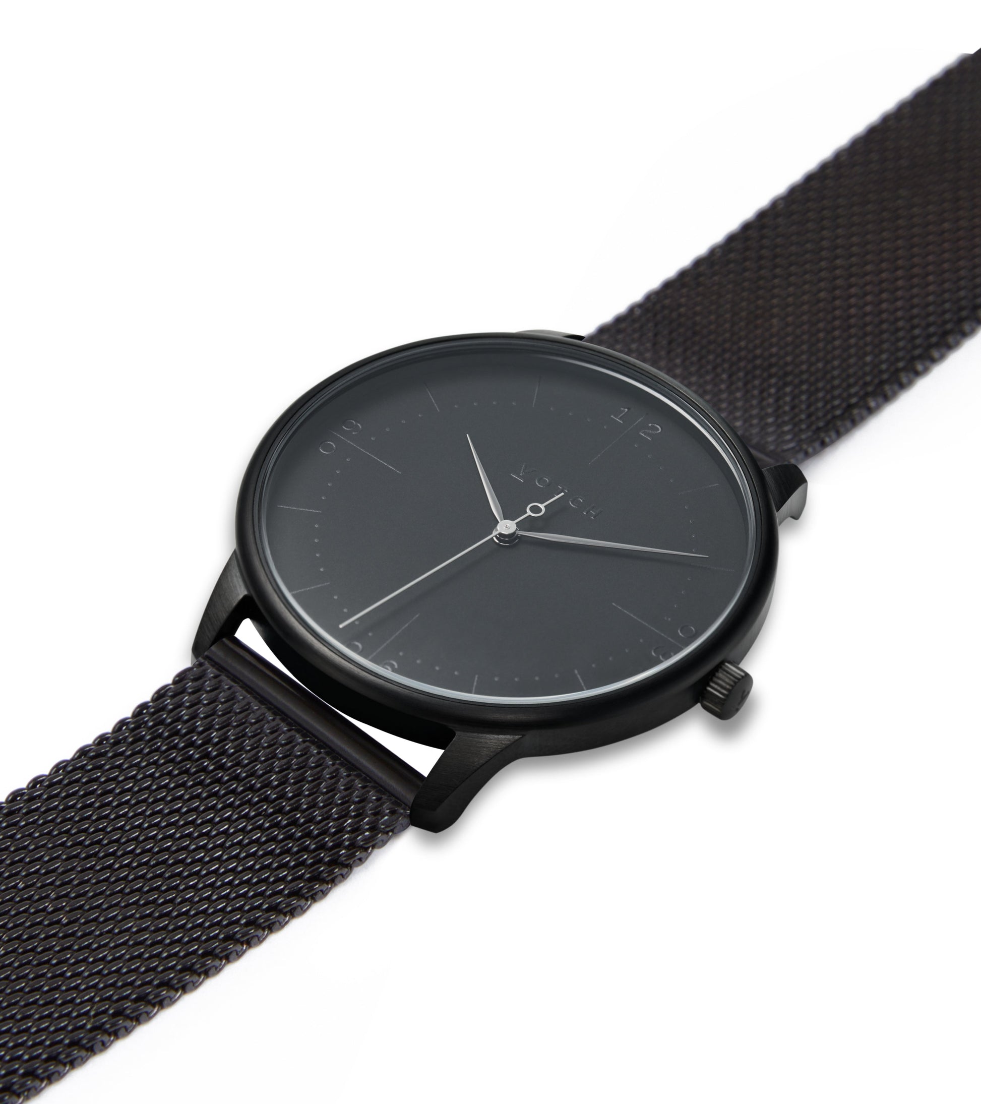 Black & Black with Black Watch | Aalto Mesh by Votch - Bare Fashion