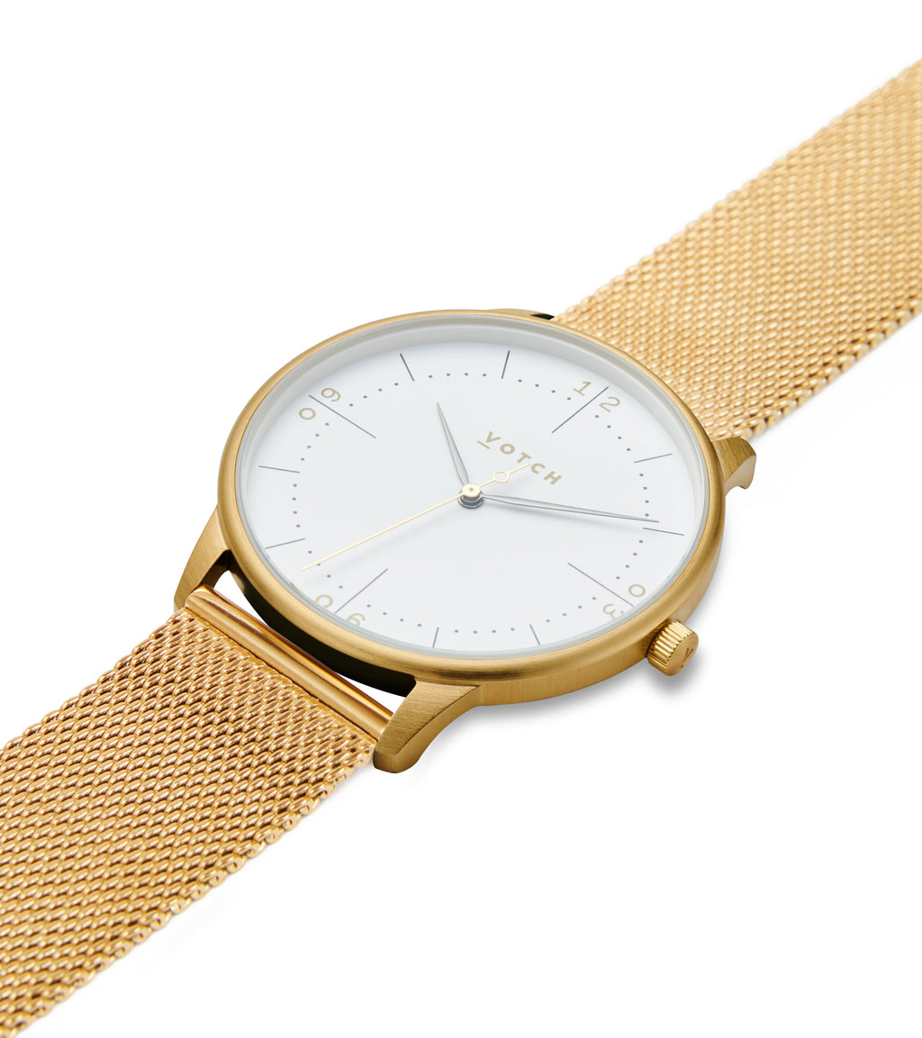 Gold & Gold Watch | Aalto Mesh by Votch - Bare Fashion