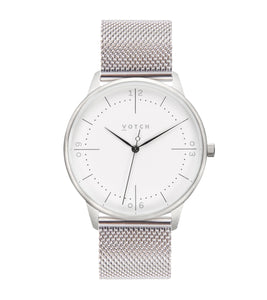 Silver & Silver Watch | Aalto Mesh by Votch - Bare Fashion