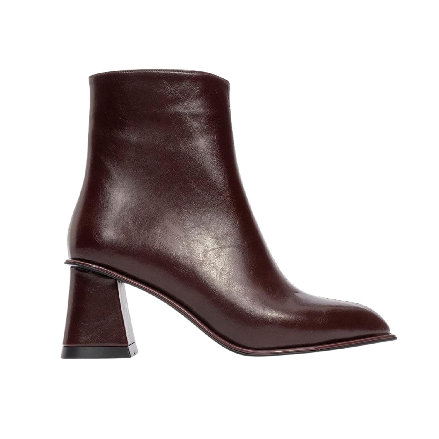 Alba Burgundy Block Heel Boot (Women) by Prologue Shoes - Bare Fashion
