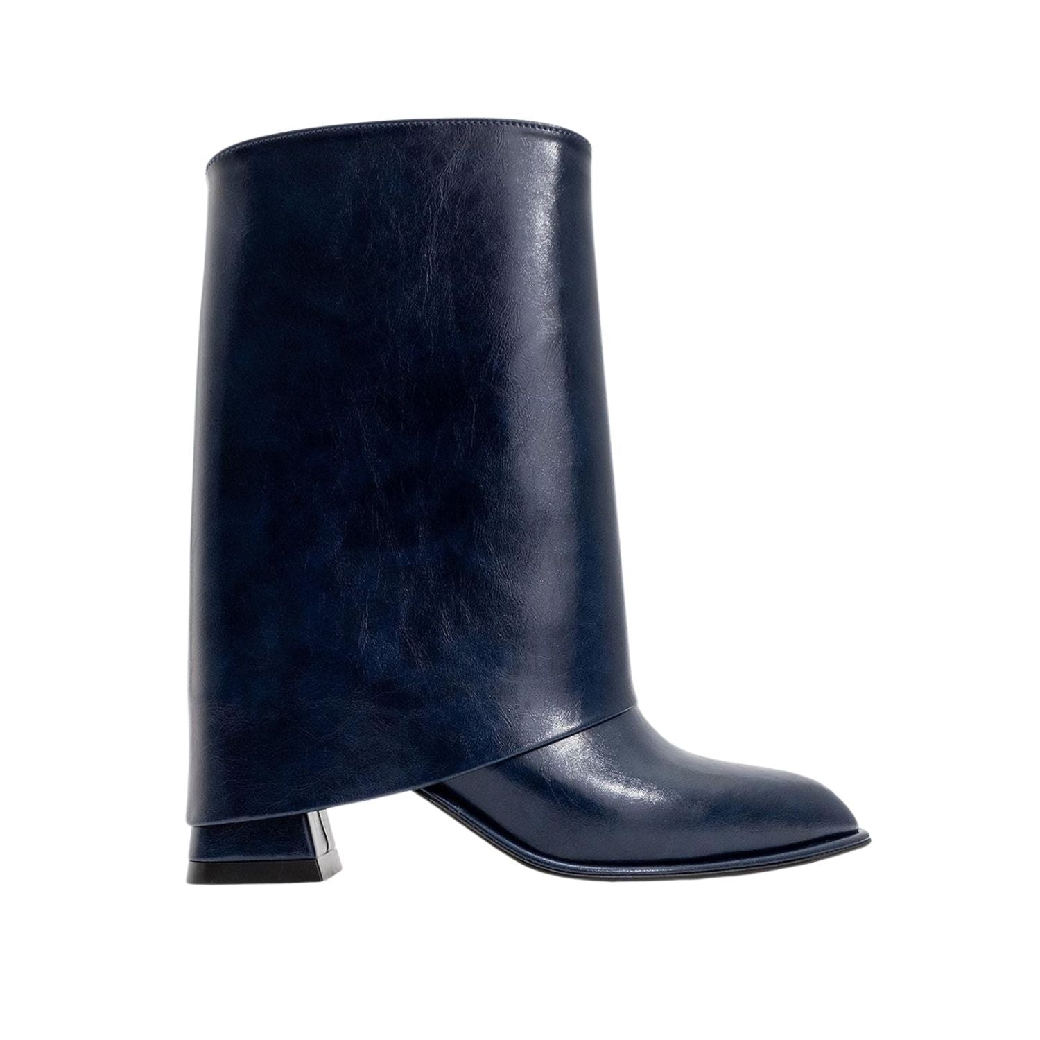 Ellas Navy Chunky Heel Boot (Women) by Prologue Shoes - Bare Fashion