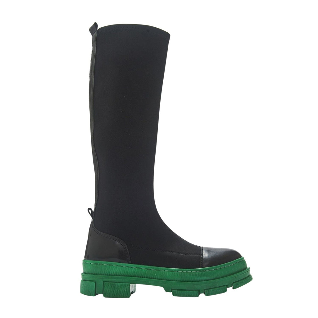 Bella Black & Green Scuba Boot (Women) by Prologue Shoes - Bare Fashion