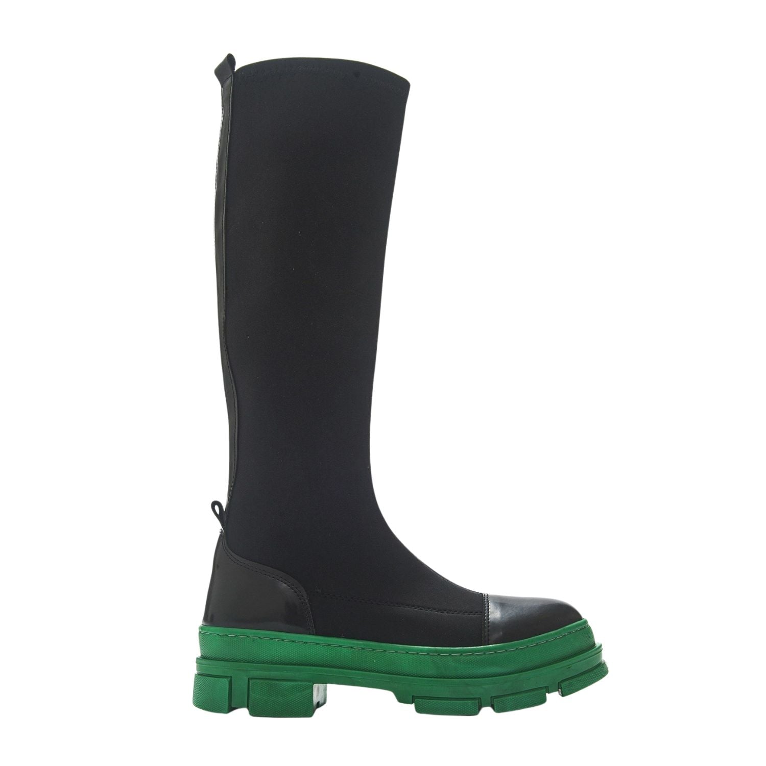 Bella Black & Green Scuba Boot (Women) by Prologue Shoes - Bare Fashion