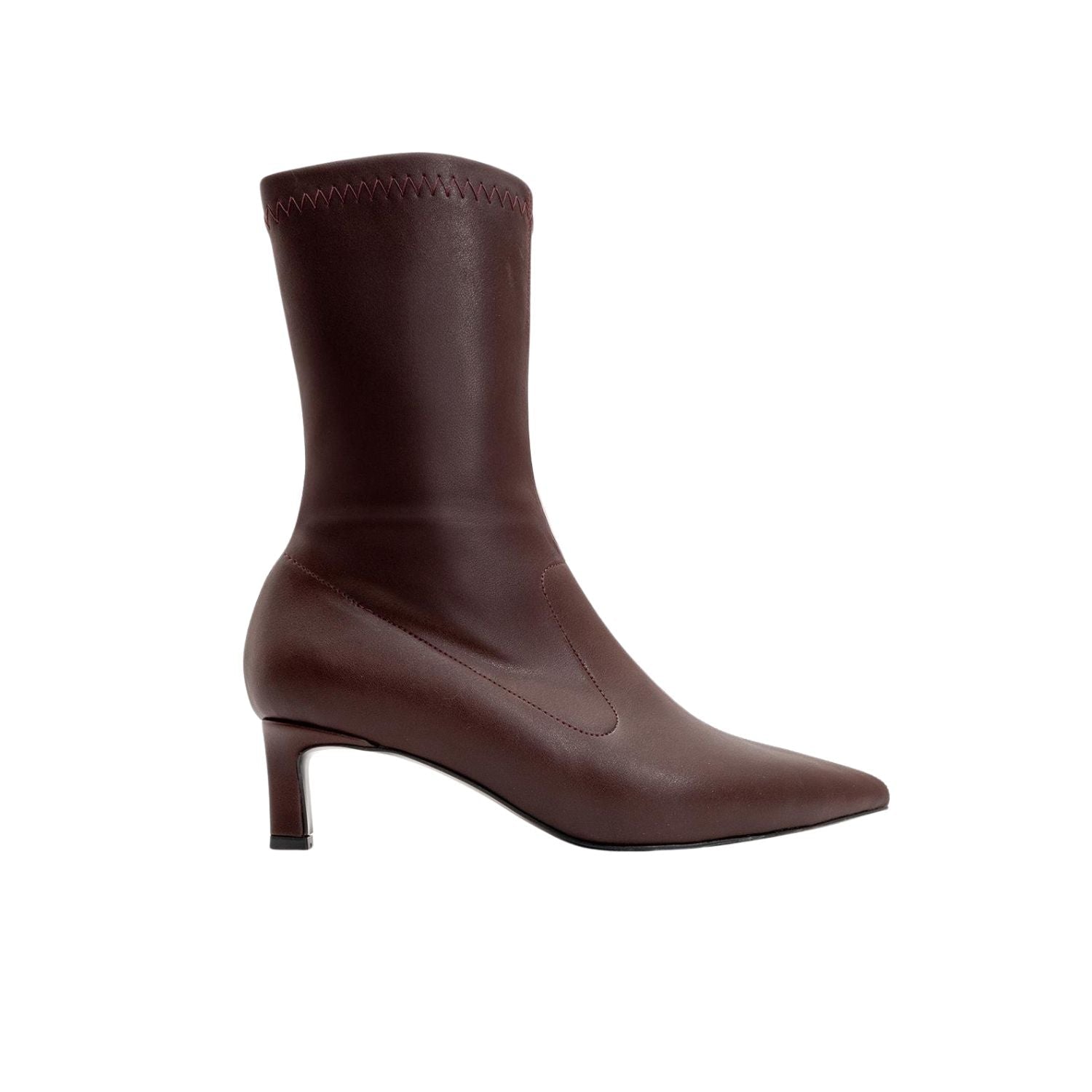 Lewin Burgundy Cilt Pointed Toe Stiletto Boot (Women) by Prologue Shoes - Bare Fashion