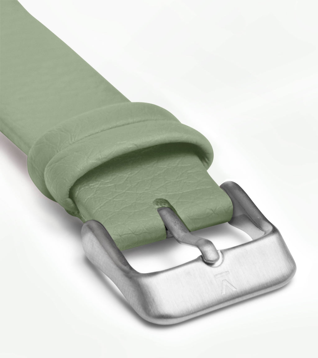 SAGE WITH BRUSHED SILVER BUCKLE | 20MM by Votch - Bare Fashion