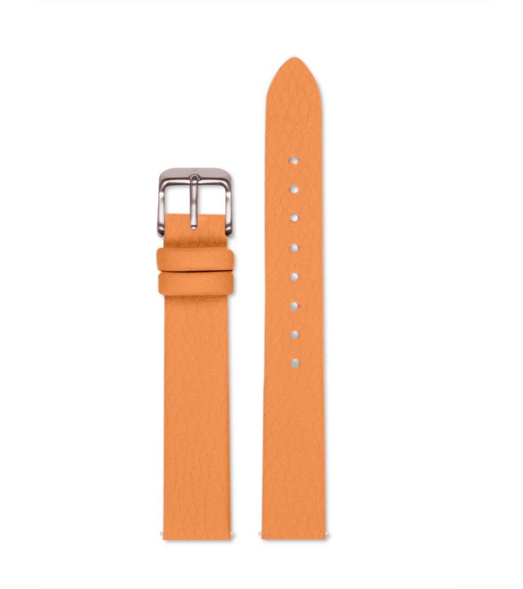 Burnt orange with brushed silver buckle | 16mm by Votch - Bare Fashion
