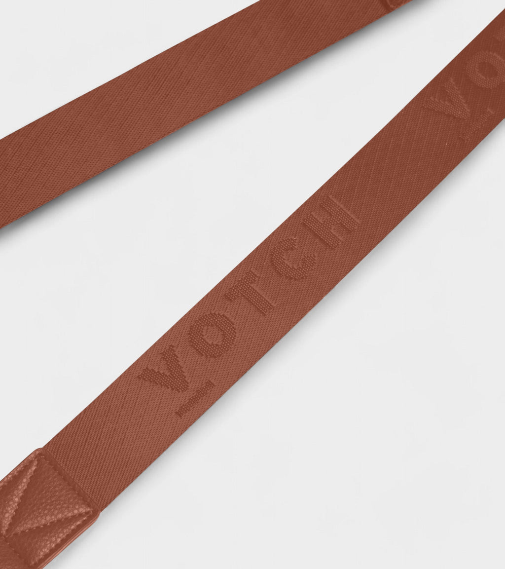 Votch Logo Bag Strap in brown by Votch - Bare Fashion