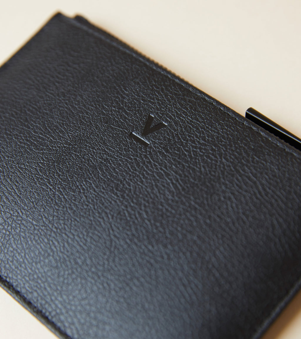 AppleSkin All Black Card Holder | Classic Essentials by Votch - Bare Fashion