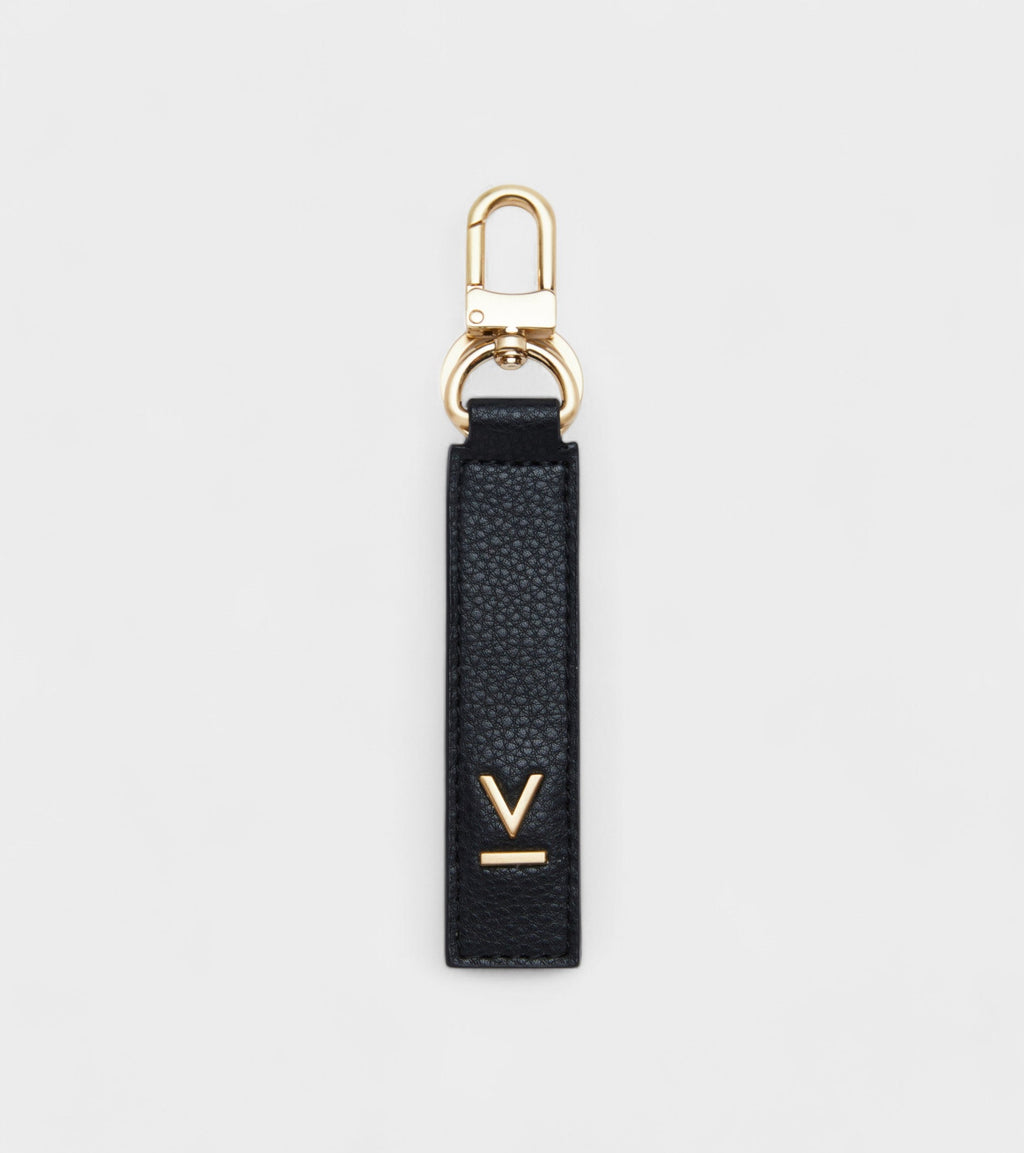 Raya Vegan Bio-Based Bamboo Key ring in black by Votch - Bare Fashion