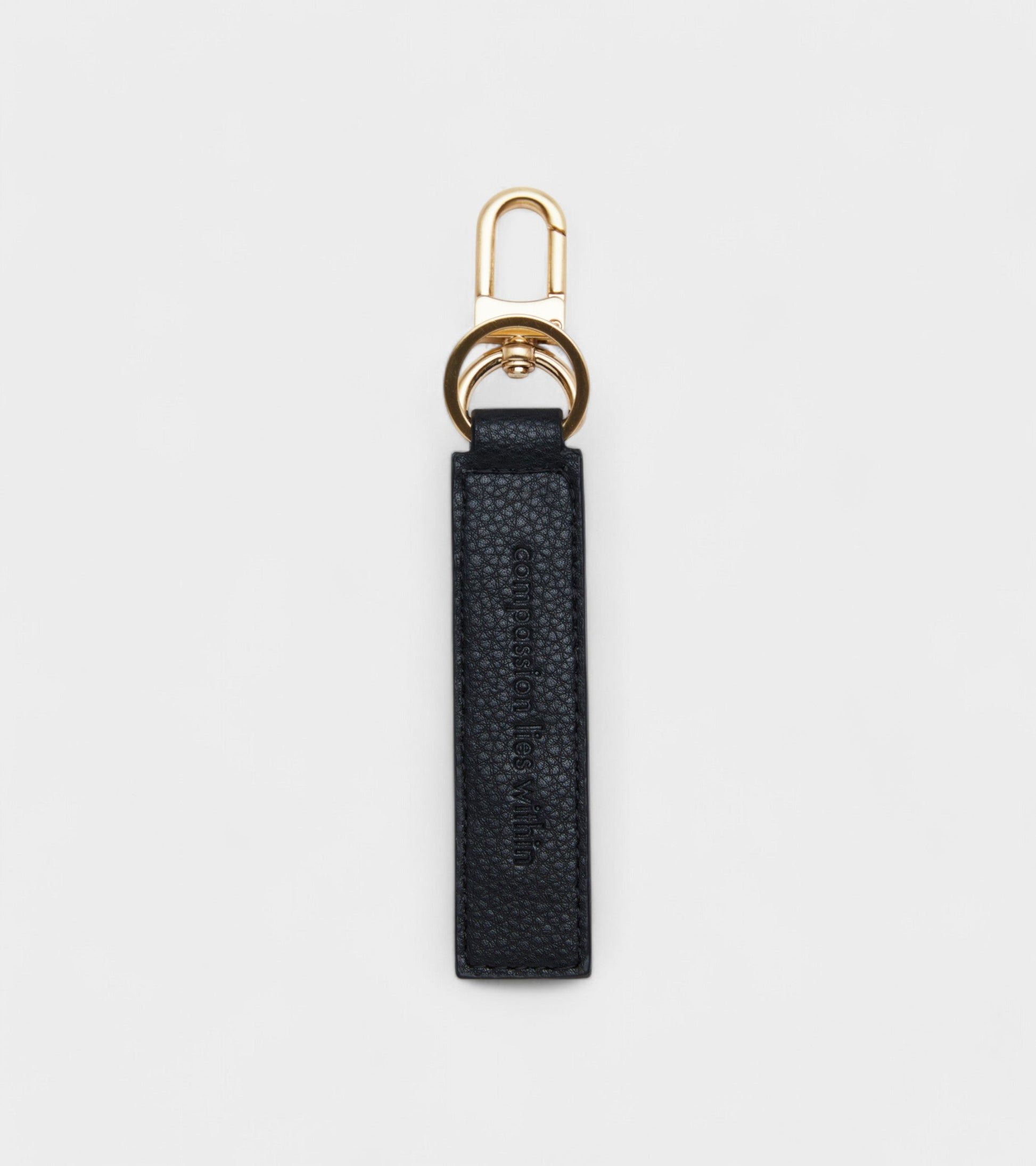 Raya Vegan Bio-Based Bamboo Key ring in black by Votch - Bare Fashion
