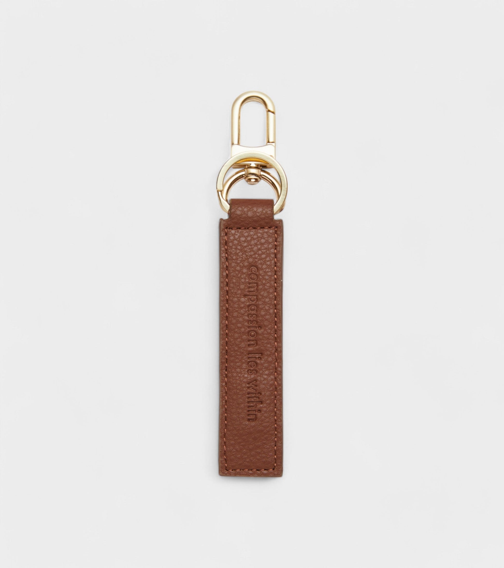 Raya Vegan Bio-Based Bamboo Key ring in brown by Votch - Bare Fashion