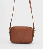 Silvie Vegan Bio-Based Bamboo Dual-Look Bamboo Crossbody Bag in Brown by Votch - Bare Fashion